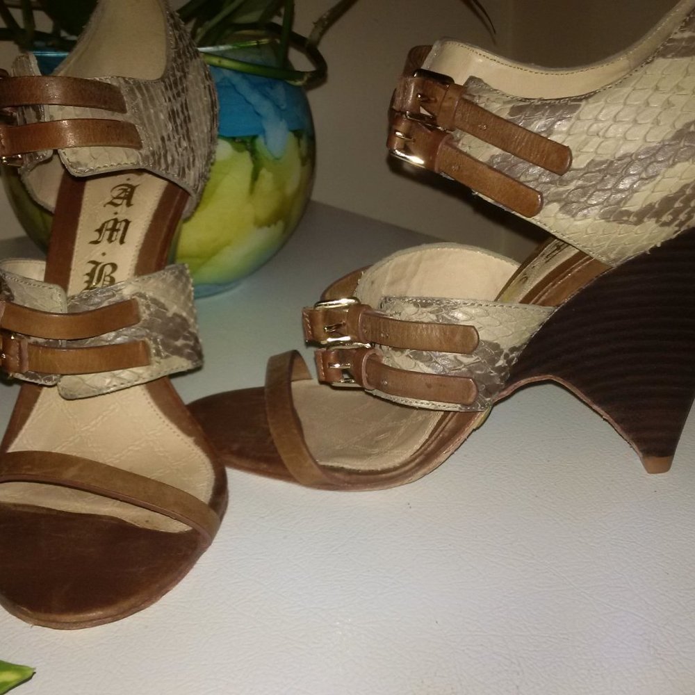 L.A.M.B Snakeskin Shoes